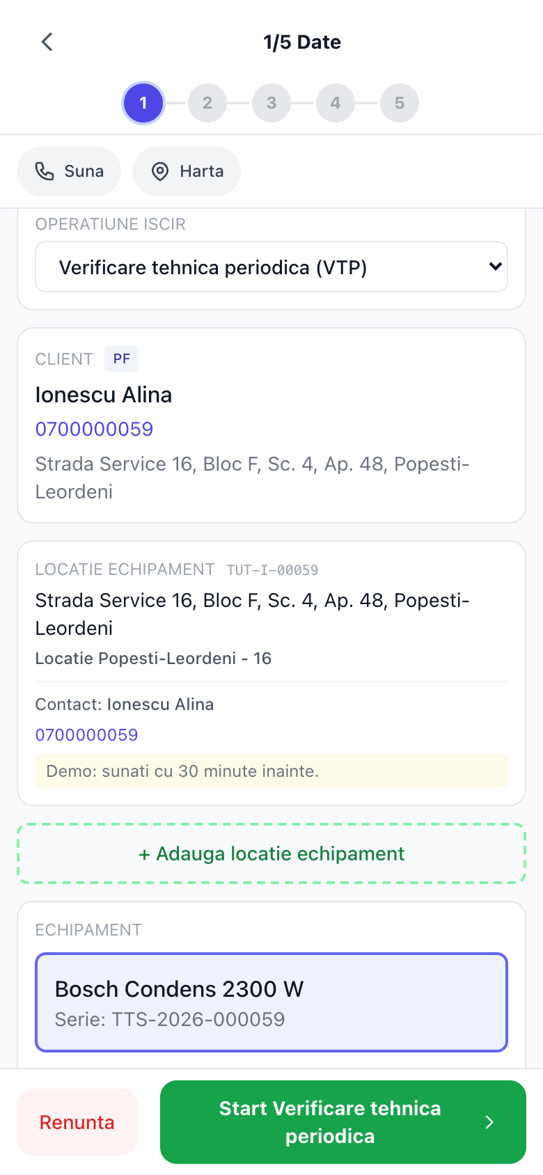 Lucrarea vine pregătită cu datele clientului
